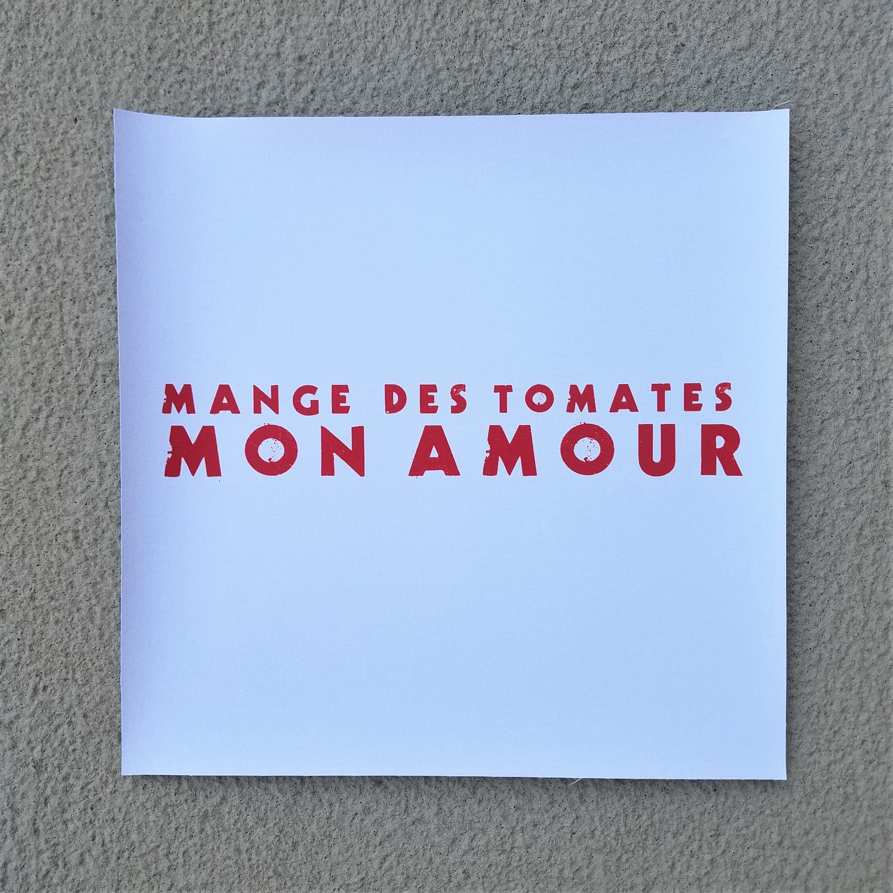 MANGE DES TOMATES unframed canvas print
