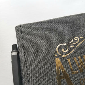 ALWAYS ON MY MIND lined journal book with pen