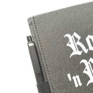 ROCK 'N ROLL lined journal book with pen