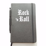 ROCK 'N ROLL lined journal book with pen