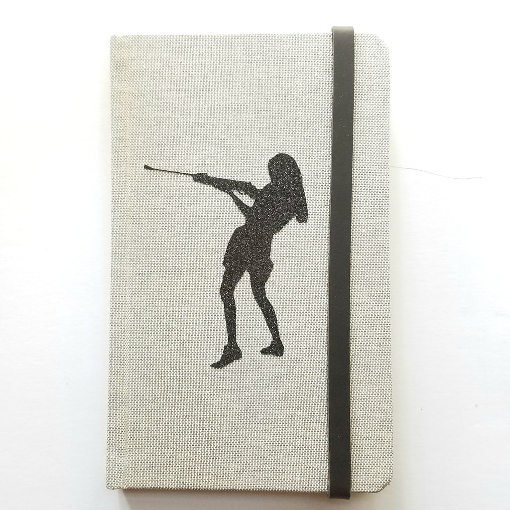 SHOOT lined journal with leather closure