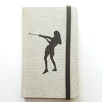 SHOOT lined journal with leather closure