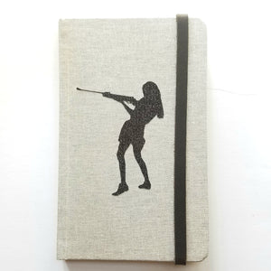 SHOOT lined journal with leather closure