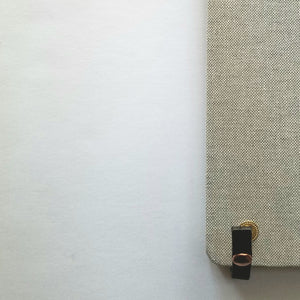 NEON YELLOW DOTS lined journal with leather closure