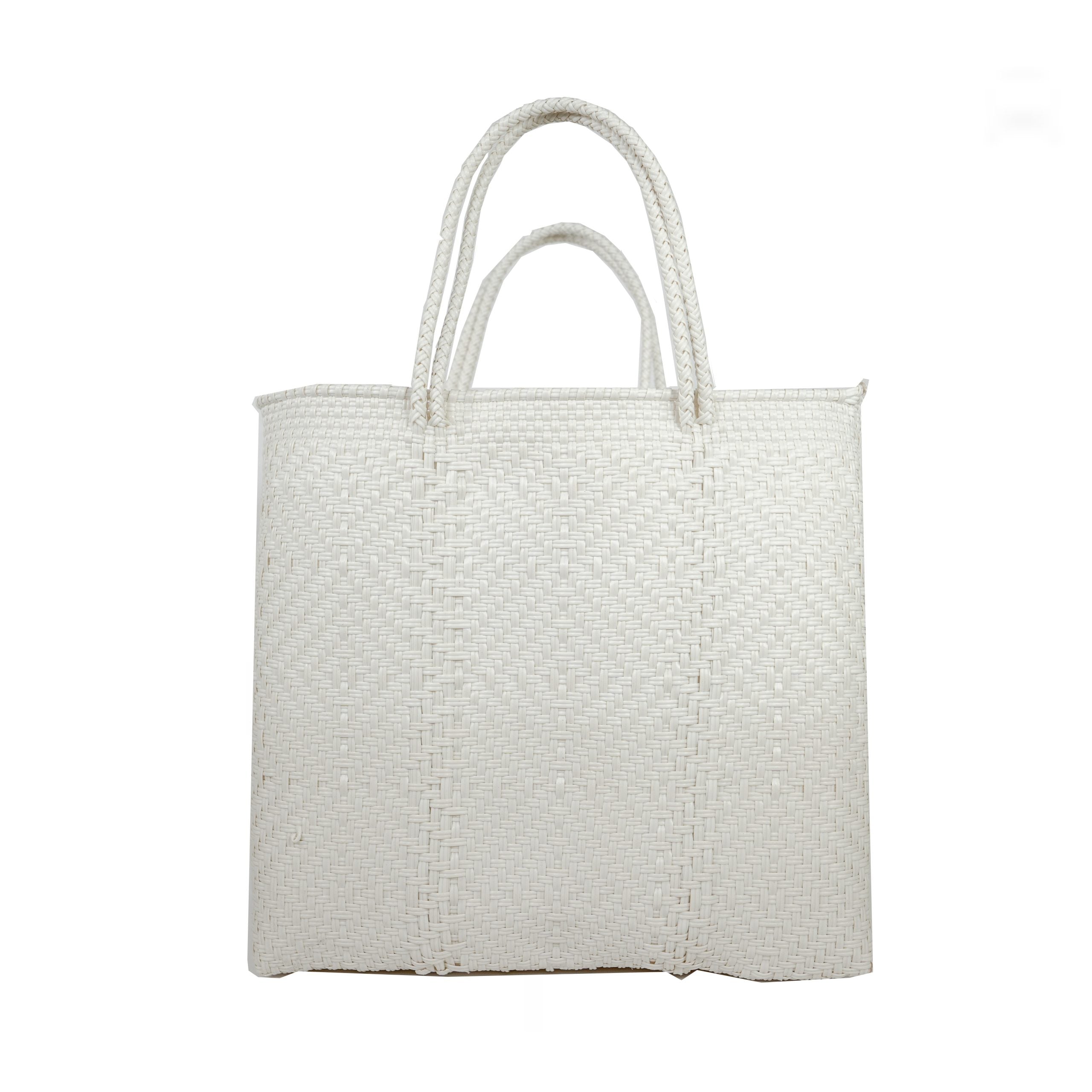 MULTI DIAMOND WHITE medium mercado bag