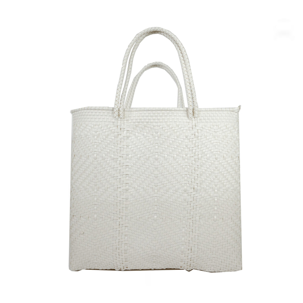 MULTI DIAMOND WHITE medium mercado bag