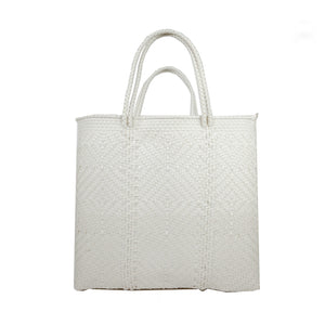 MULTI DIAMOND WHITE medium mercado bag