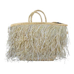 FRINGE RAFFIA STRAW market bag in different sizes