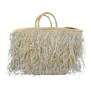 FRINGE RAFFIA STRAW market bag in different sizes