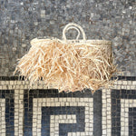 FRINGE RAFFIA STRAW market bag in different sizes