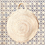 ROUND STRAW market bag
