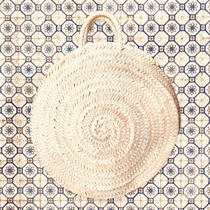 ROUND STRAW market bag