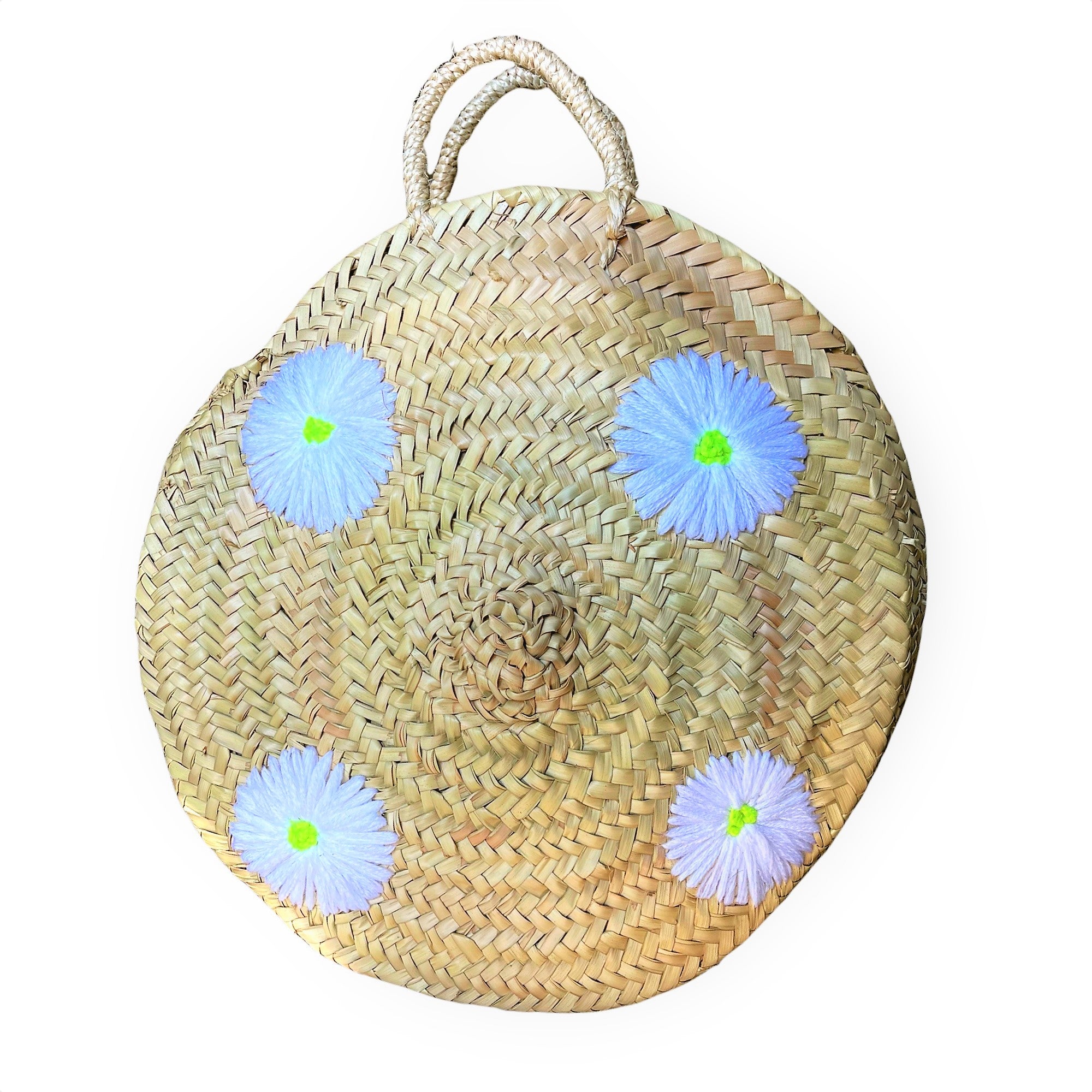 DAISY ROUND straw bag