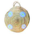 DAISY ROUND straw bag