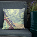 PINK HAPPY METAL square pillow