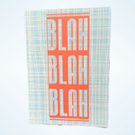 BLAHBLAHBLAH folded greeting card