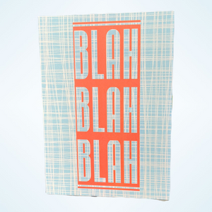 BLAHBLAHBLAH folded greeting card