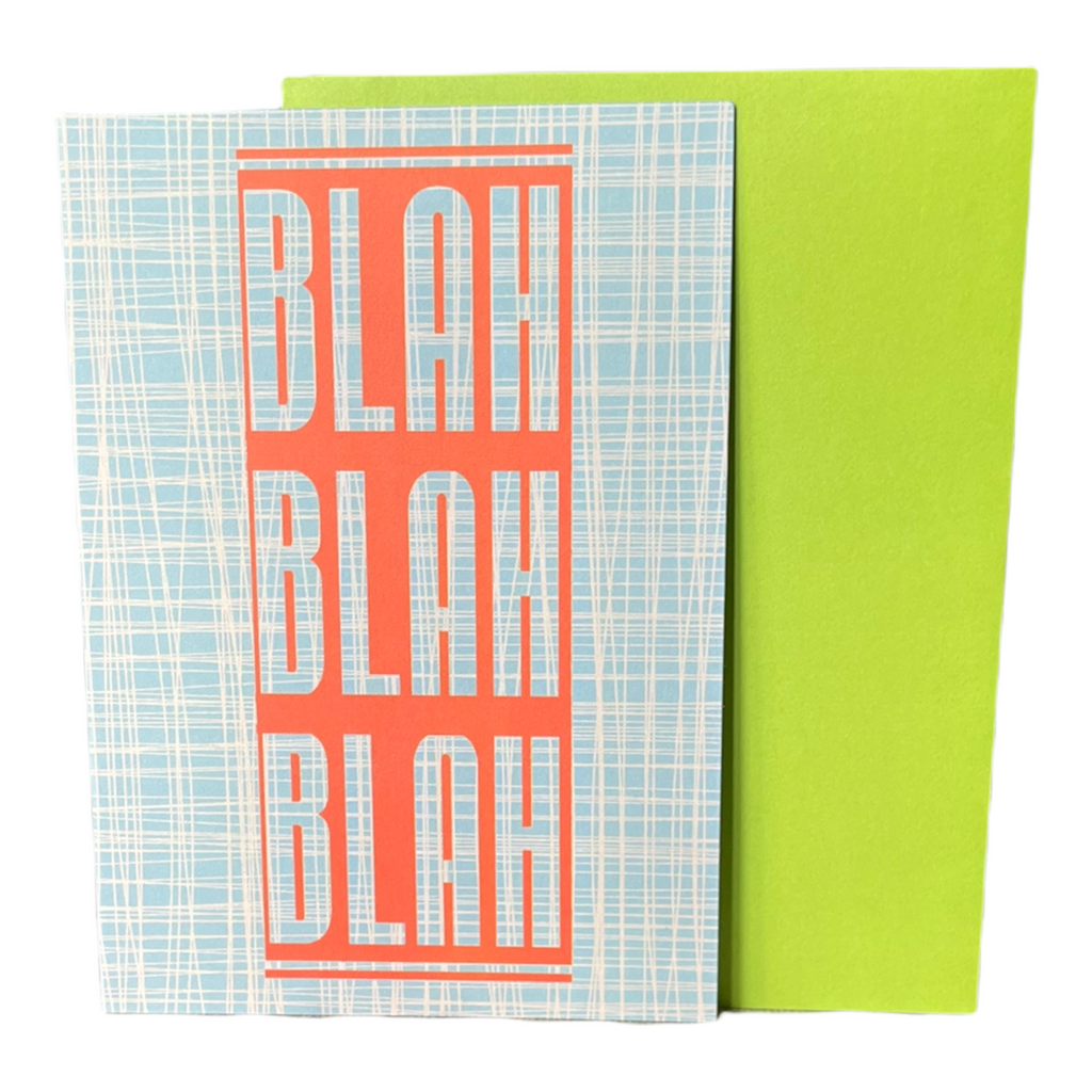 BLAHBLAHBLAH folded greeting card