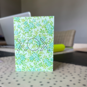XOX folded greeting card