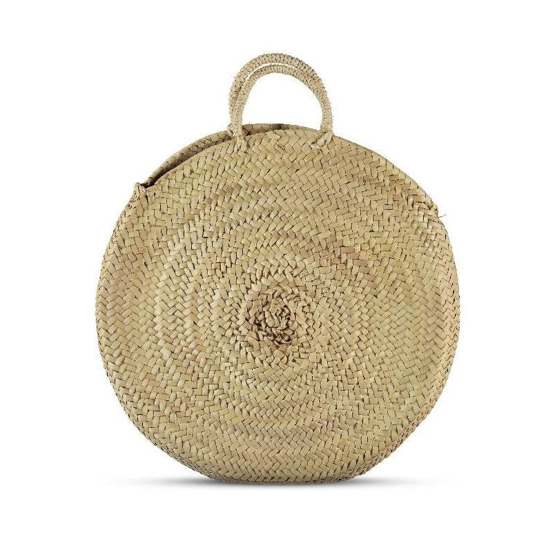 ROUND STRAW market bag
