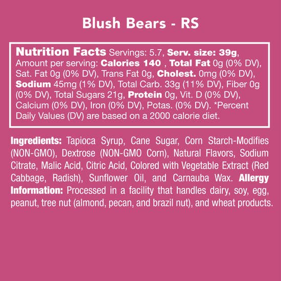 BLUSH BEARS candy