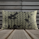 BLACK FLOWER POWER rectangular pillow