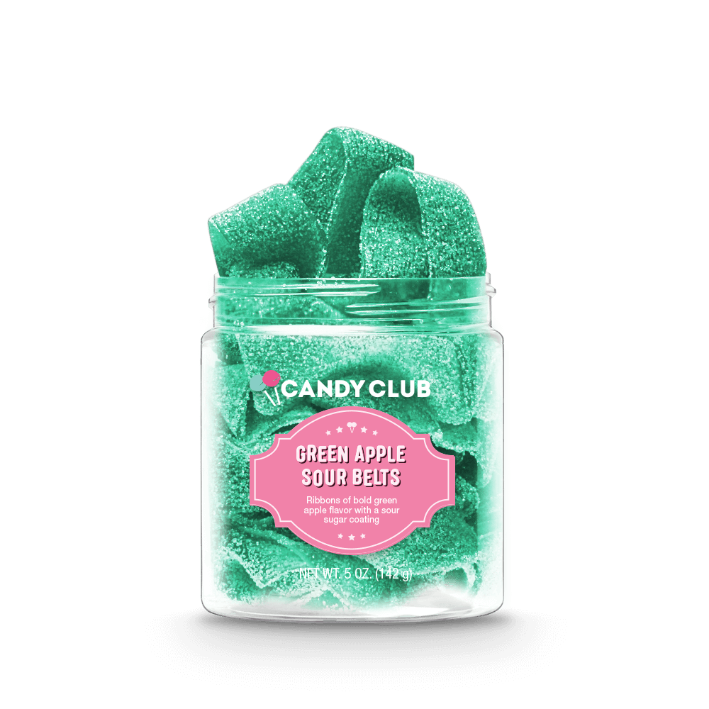 GREEN APPLE SOUR BELTS candy