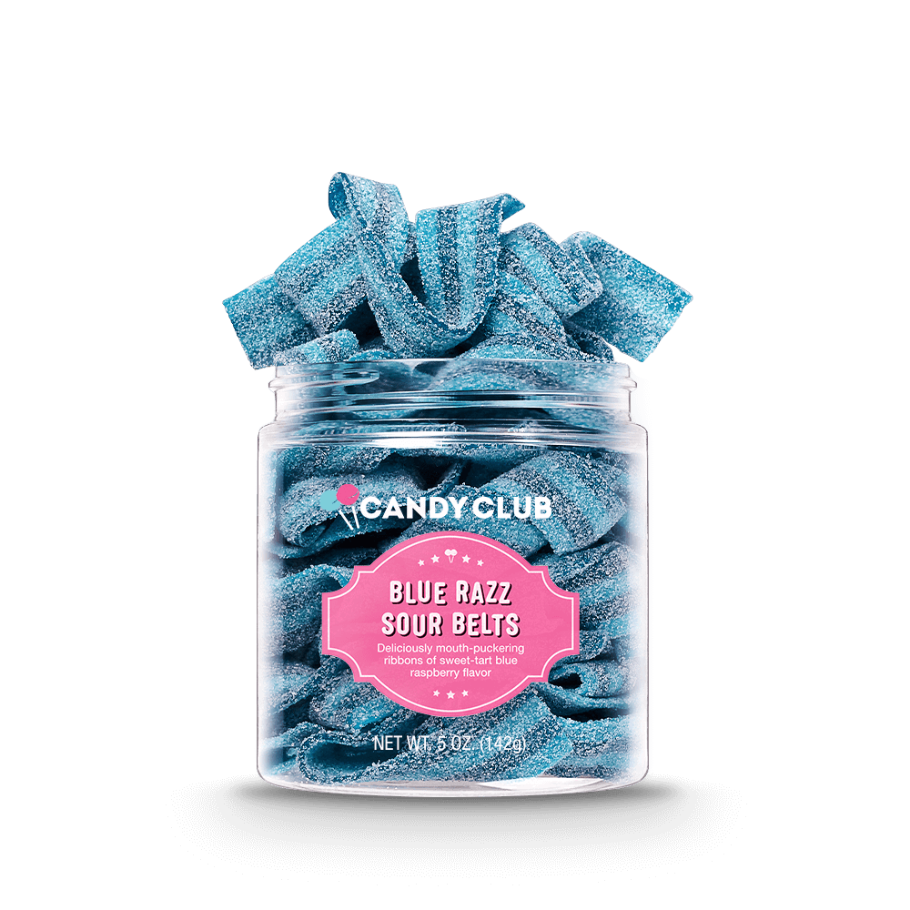 BLUE RAZZ SOUR BELTS candy