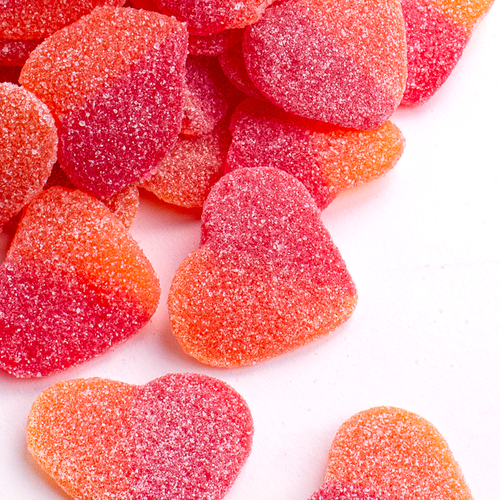 PEACH HEARTS candy
