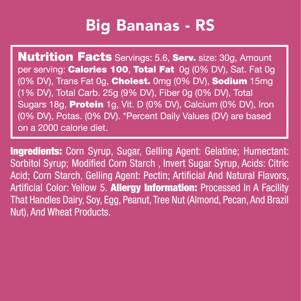 BIG BANANAS candy