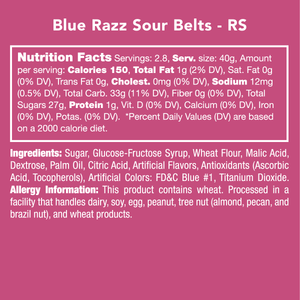 BLUE RAZZ SOUR BELTS candy