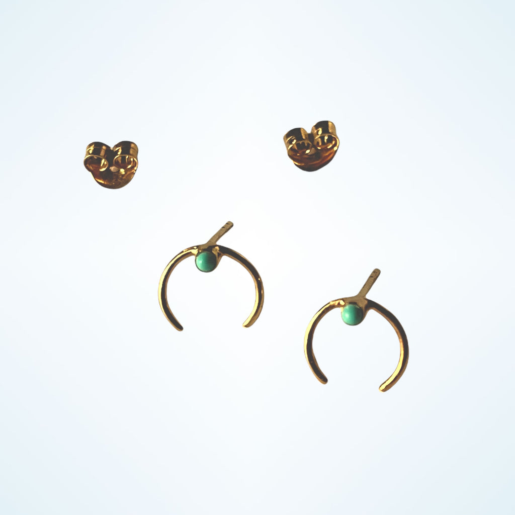 GOLD OPEN CIRCLE stud earrings
