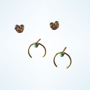 GOLD OPEN CIRCLE stud earrings