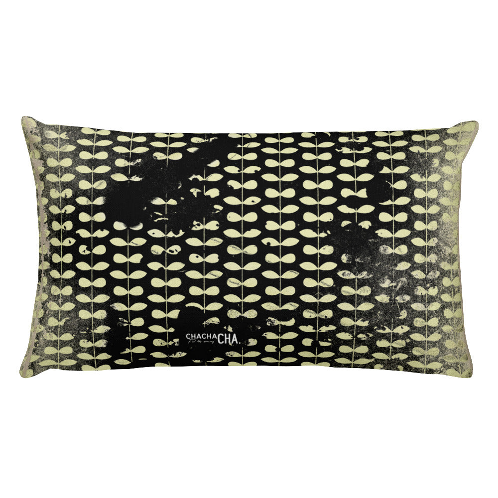 BLACK FLOWER POWER rectangular pillow