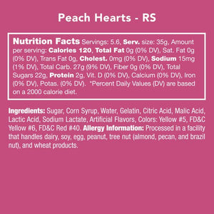 PEACH HEARTS candy
