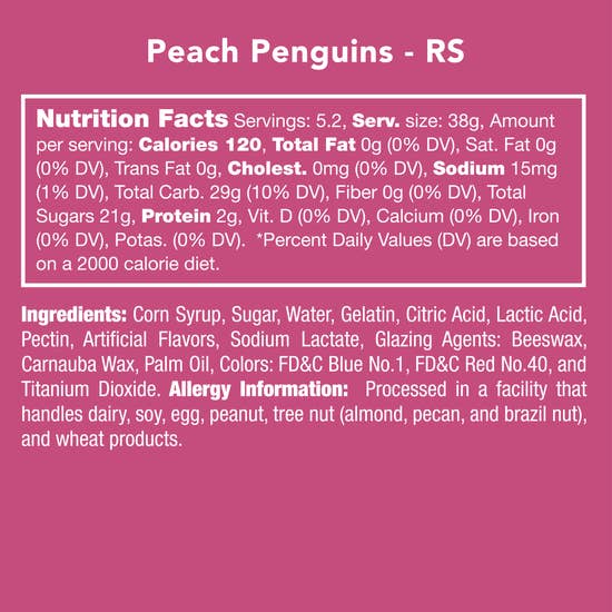 PEACH PENGUINS candy