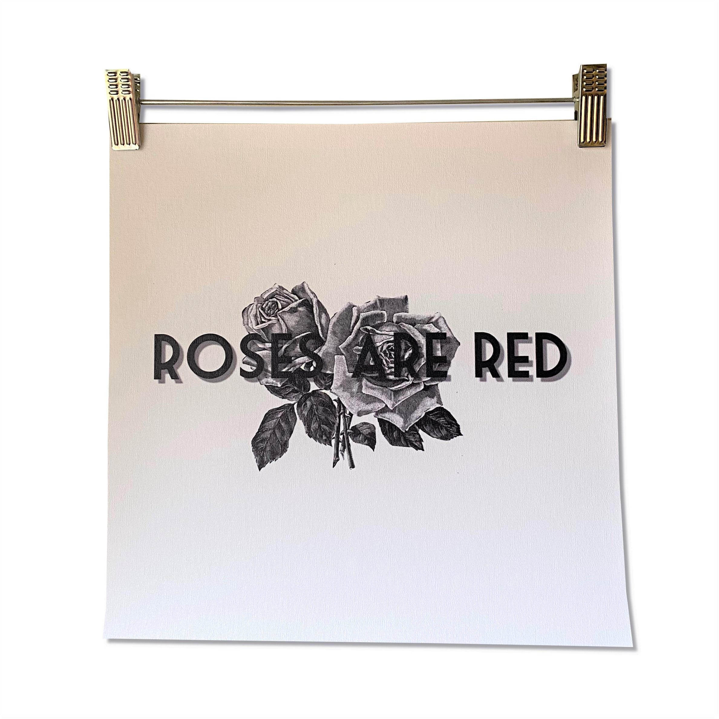 ROSES ARE RED unframed canvas print