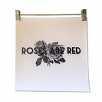 ROSES ARE RED unframed canvas print